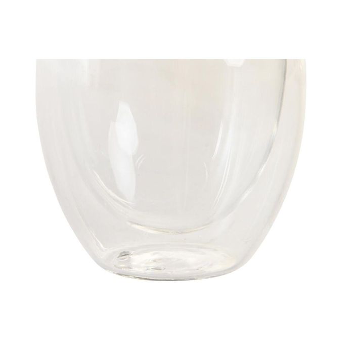 Vaso Basicos DKD Home Decor Transparente 6.7 x 6.4 x 6.7 cm Set de 2 1