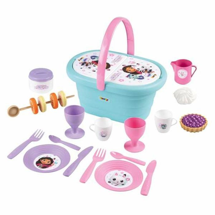 Smoby Cesta de Picnic La Casa de Muñecas de Gabby con 23 Accesorios para Niños +3 Años 4 Smoby Cesta de Picnic La Casa de Muñecas de Gabby con 23 Accesorios para Niños +3 Años 4
