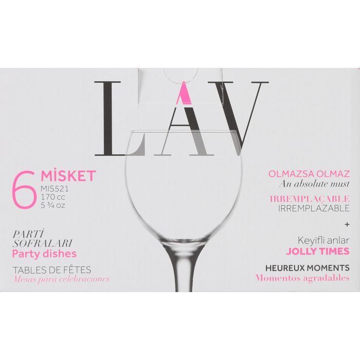 Lav Set 6 Copas Vino Blanco 170 cc - Colección Misket (4 Cajas) 1