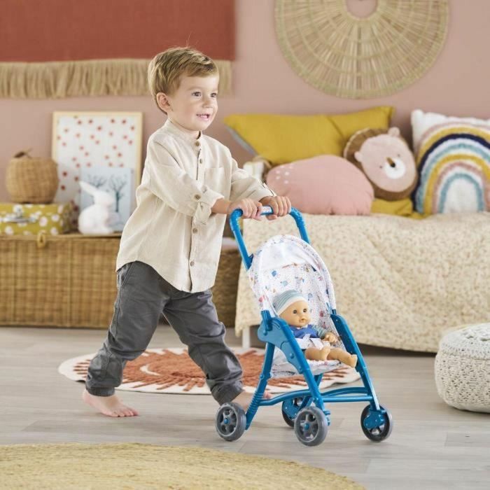 Corolle COR1710779722093 Cochecito Osito, Accesorio para Bebé de 30cm, Color Azul, Edad Recomendada +18 Meses 2