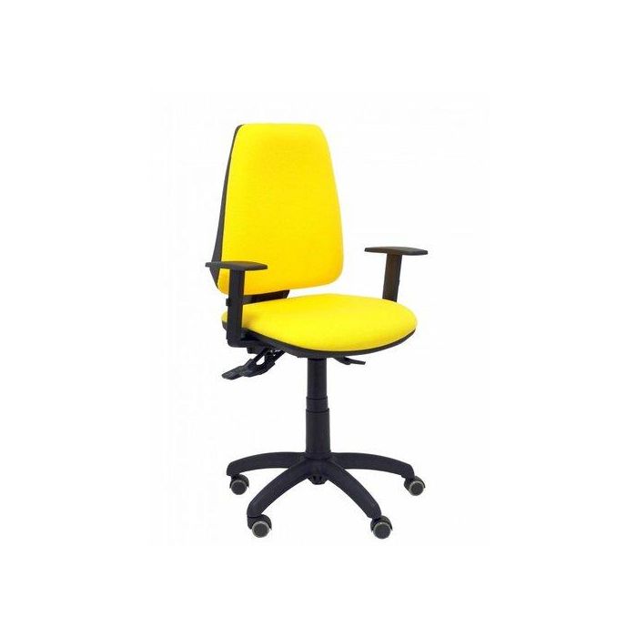 Silla Piqueras Y Crespo Elche S Brazos Regulables Mecanismo Sincro De Doble Maneta Gran Confortabilidad Regulable En Altura Ruedas De Parquet Asiento Y Respaldo Tapizado Bali Amarillo