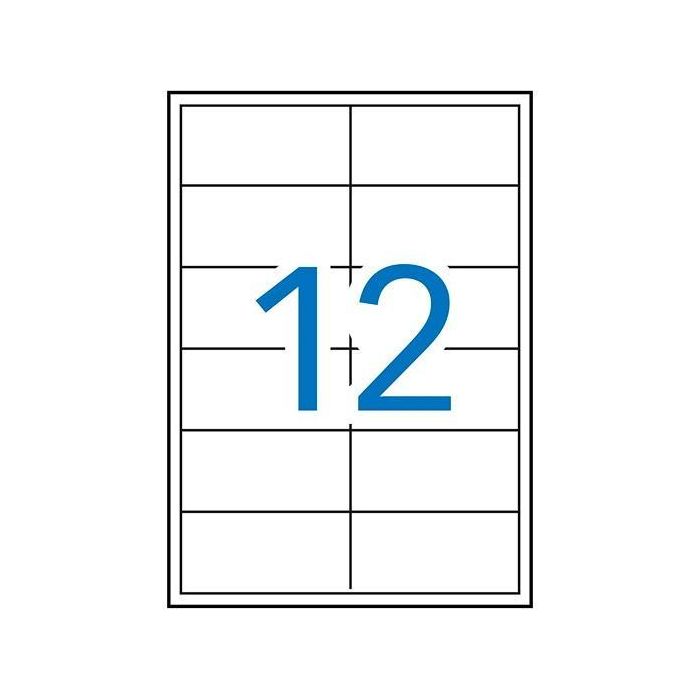 Apli Etiquetas Adhesivas 97x42,4 mm Inkjet-Láser C-Rectos 12 X 100H Blanco Apli Etiquetas Adhesivas 97x42,4 mm Inkjet-Láser C-Rectos 12 X 100H Blanco