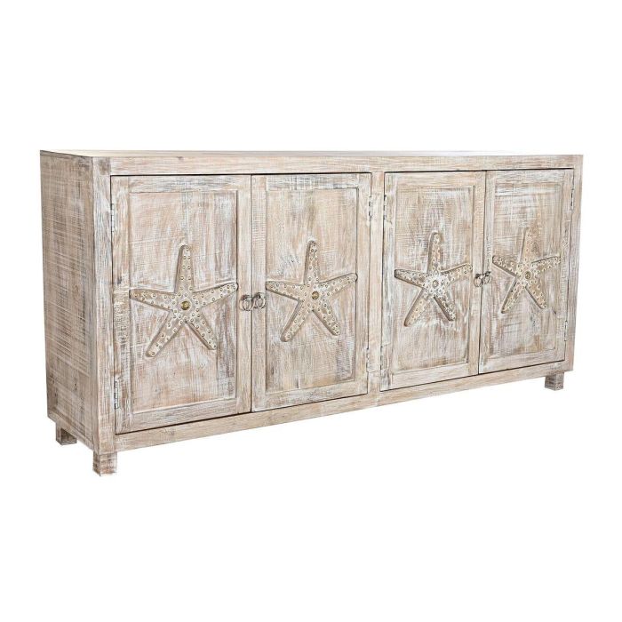 Buffet Mediterraneo DKD Home Decor Natural Blanco 40.6 x 91.4 x 193 cm