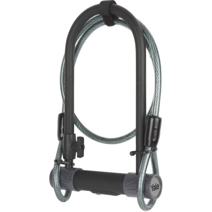 Cerradura de seguridad YALE U - Se vende con certificación Secure Silver + Cable - Para bicicleta, ATV - 230 x 115 x 13 mm 1