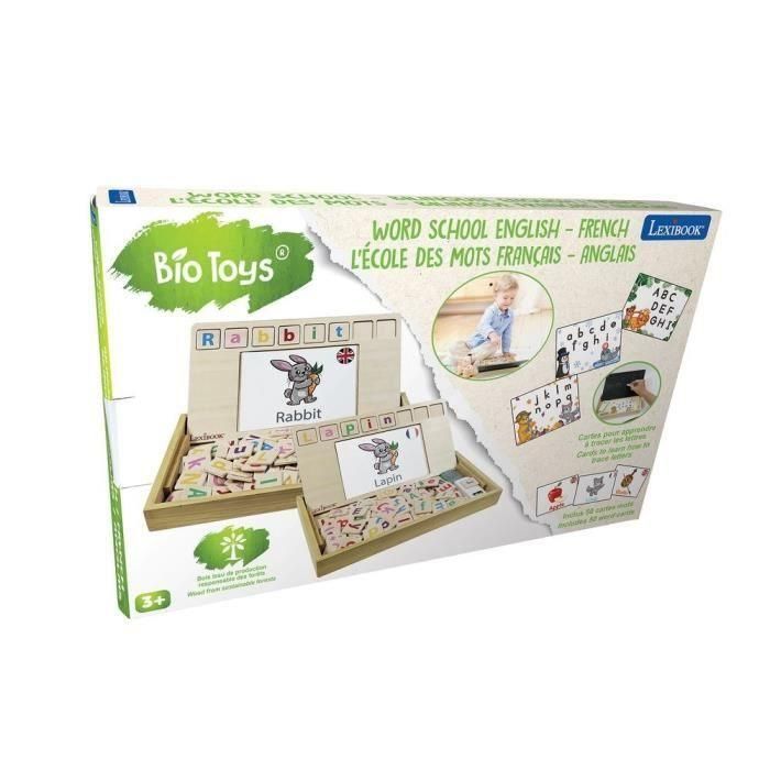 Bio Toys - Escuela de palabras bilingüe francés / inglés - Juego de madera 4 Bio Toys - Escuela de palabras bilingüe francés / inglés - Juego de madera 4