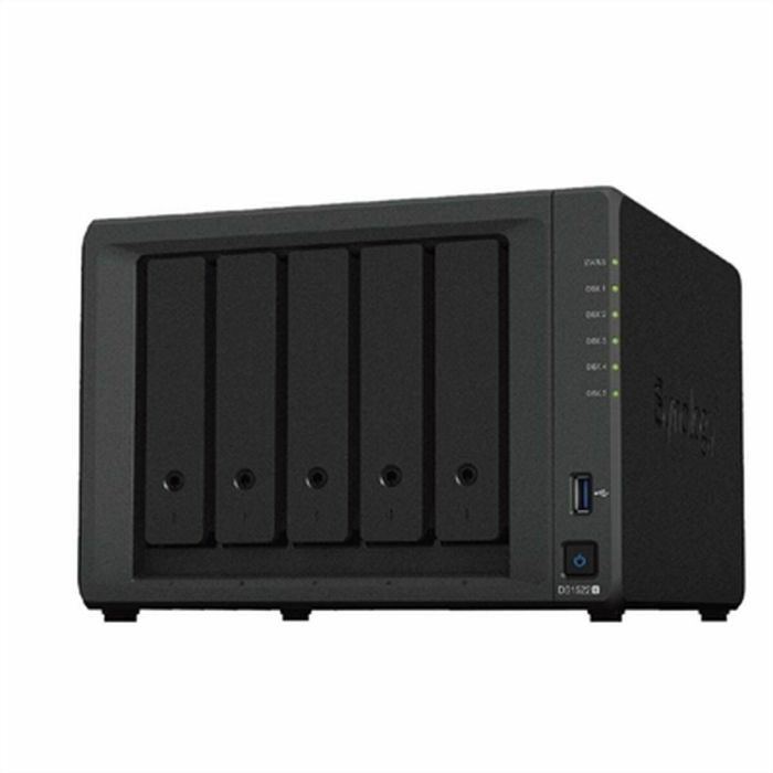 Synology DS1522+ NAS 5 Bahías CPU AMD Ryzen R1600 8GB DDR4 Almacenamiento en Torre