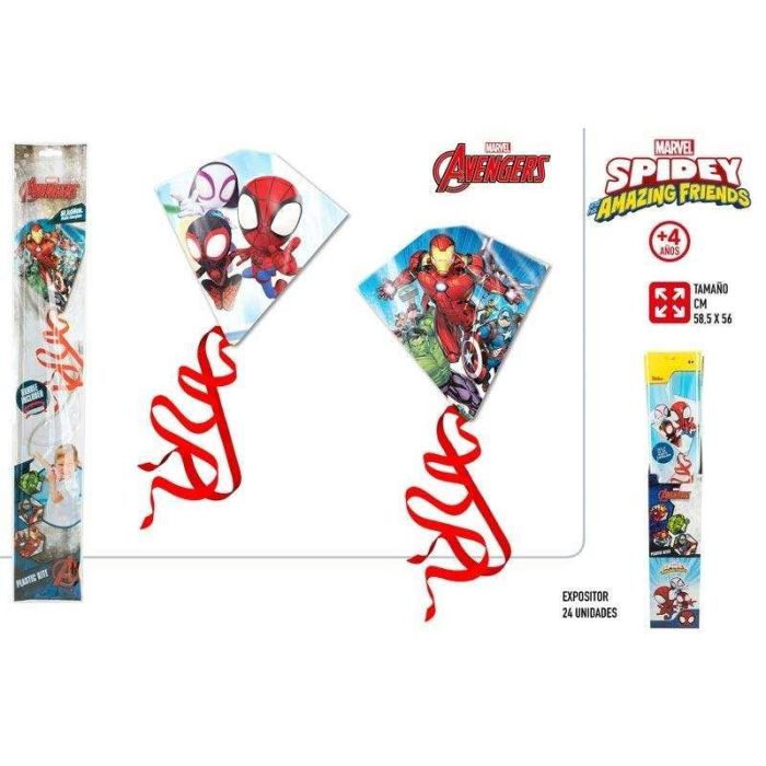 Cometa plastico diamante marvel 58,5x56 cm - modelos surtidos Cometa plastico diamante marvel 58,5x56 cm - modelos surtidos