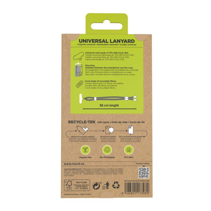 Cordón para Teléfono Móvil Muvit for Change Rosa 2