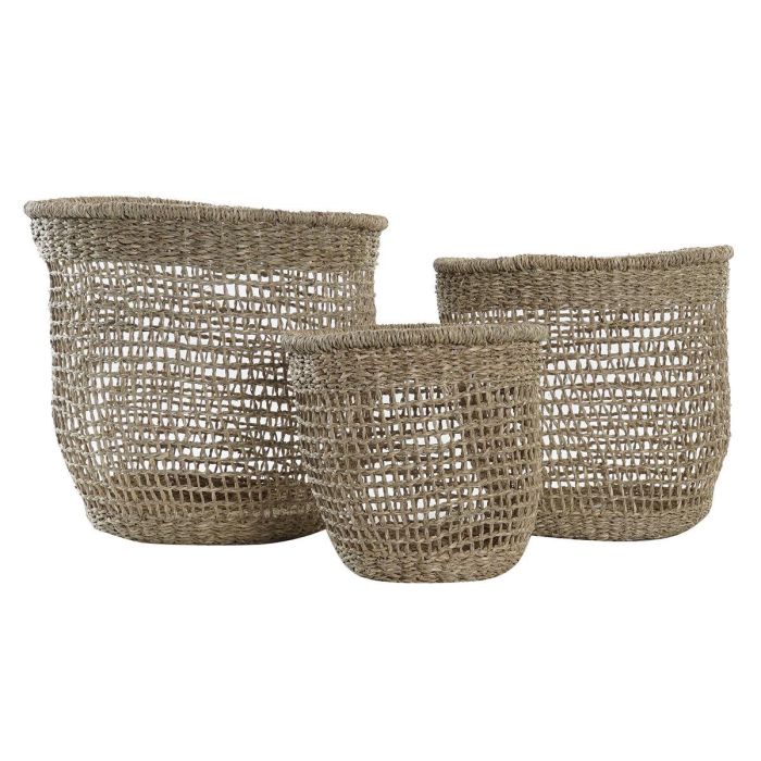 Cesta Balines DKD Home Decor Natural 35 x 35 x 35 cm Set de 3 2