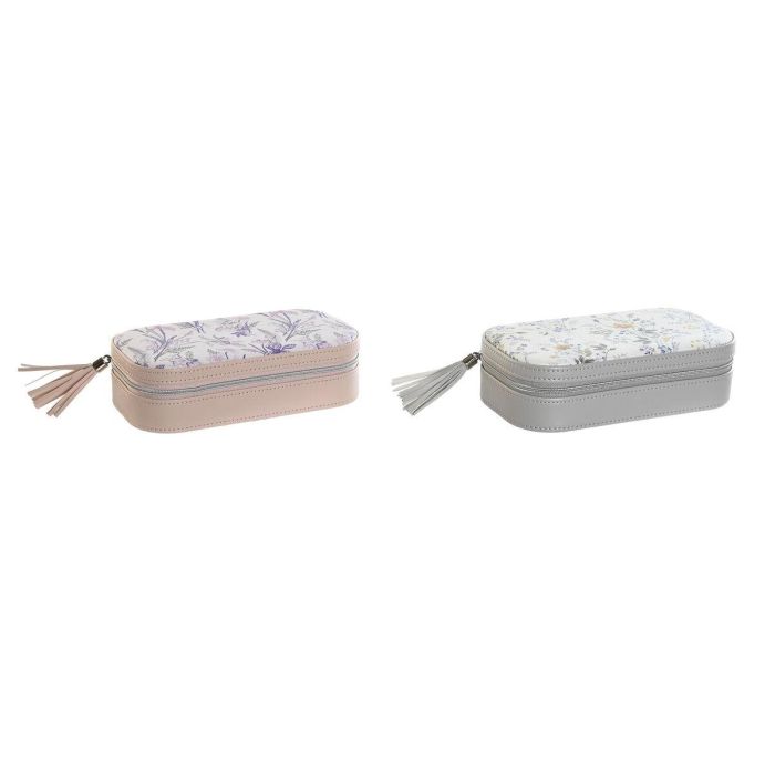 DKD Home Decor Joyero Tradicional de Pu y Espejo, Surtido Colores Lila, Gris, Rosa Palo, Blanco 10x5x18.5 cm (2 Unidades) DKD Home Decor Joyero Tradicional de Pu y Espejo, Surtido Colores Lila, Gris, Rosa Palo, Blanco 10x5x18.5 cm (2 Unidades)