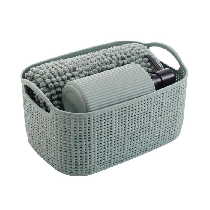 Set 3Pzs Baño Verde Berilo 23x14x18cm (Set de 12) 1 Set 3Pzs Baño Verde Berilo 23x14x18cm (Set de 12) 1