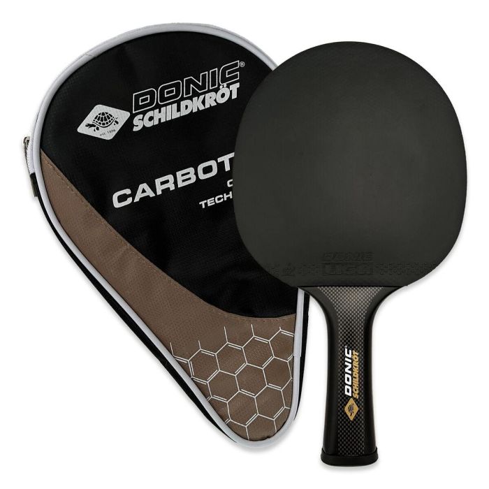 Schildkröt 758221 - Raqueta de Tenis de Mesa 100% Carbono con Goma Liga QRC - Talla Única 14