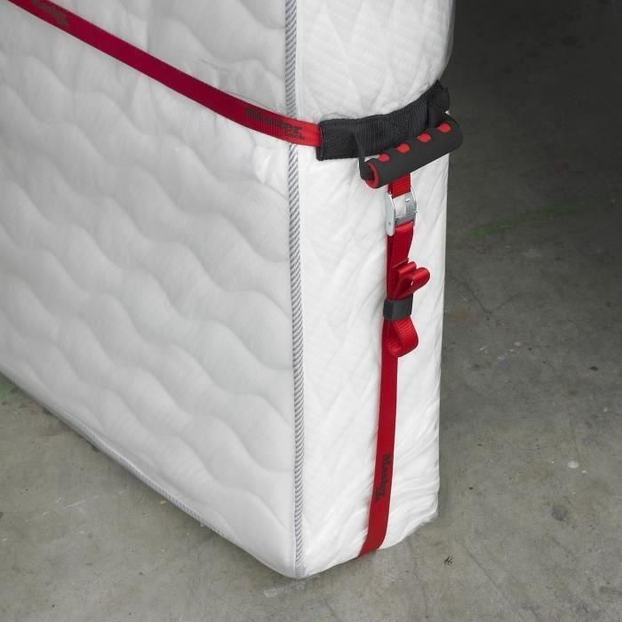 Master Lock Juego de 2 Correas Móviles para Transporte 80 kg Resistencia, 2.5m y 5.5m x 25mm con Asas Acolchadas 1