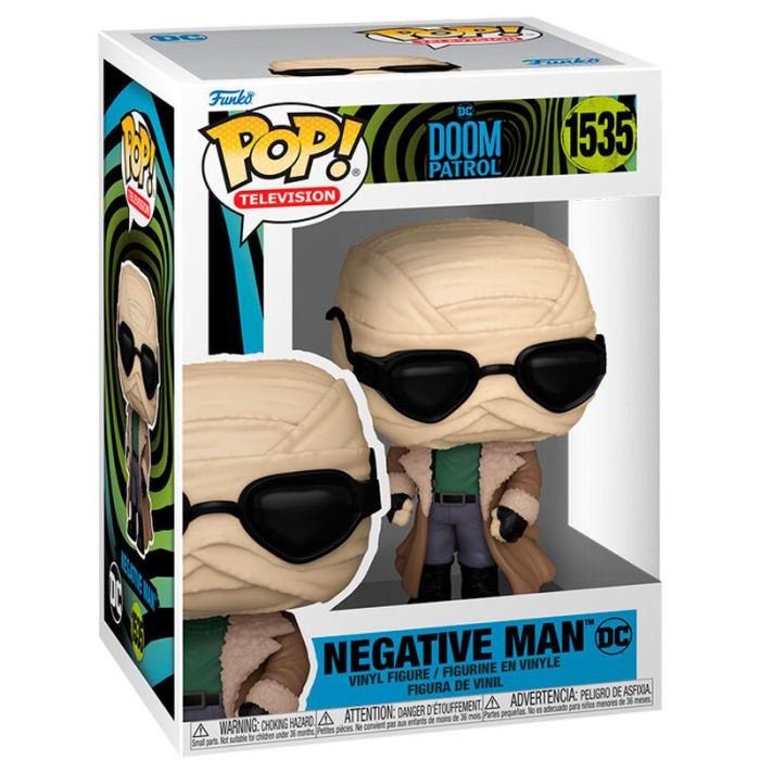 Funko Pop DC Comics Doom Patrol Negative Man - Figura de vinilo de 9 cm 1