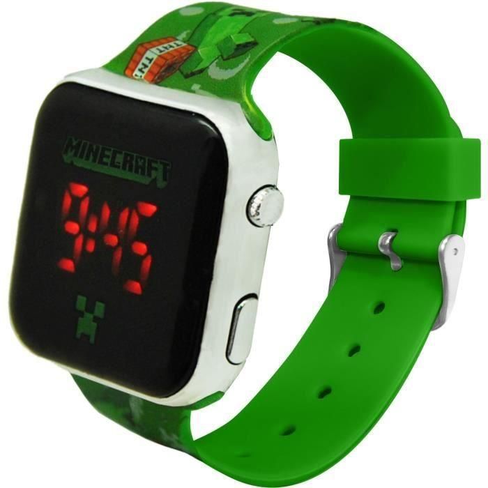 Minecraft Reloj LED para Niños con Luz y Funciones de 3.5cm - Incluye Pilas LR41, Fabricado en Plástico (Edad Mínima 3 Años) 1 Minecraft Reloj LED para Niños con Luz y Funciones de 3.5cm - Incluye Pilas LR41, Fabricado en Plástico (Edad Mínima 3 Años) 1
