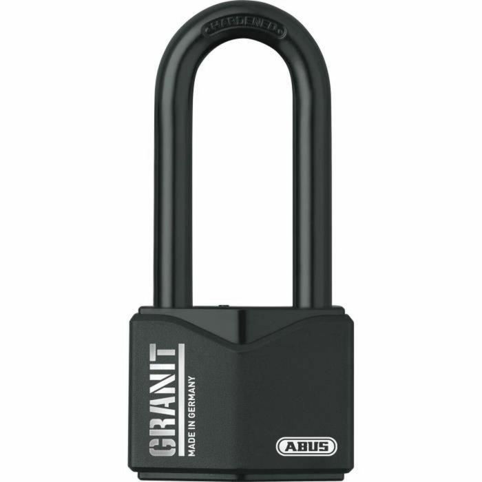 Abus 12088 Granit Plus Candado de Acero Endurecido con Arco Largo 75 mm, Nivel Seguridad 6, Incluye 2 Llaves