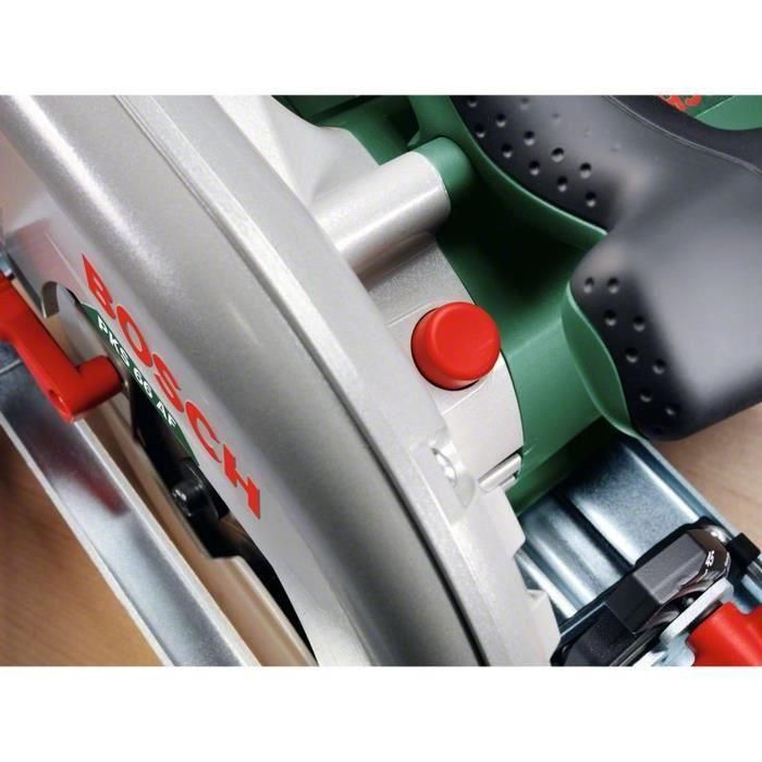 Bosch PKS66AF Sierra circular eléctrica 1600W, 5000 rpm, con riel guía, tope paralelo y caja CleanSystem 4 Bosch PKS66AF Sierra circular eléctrica 1600W, 5000 rpm, con riel guía, tope paralelo y caja CleanSystem 4