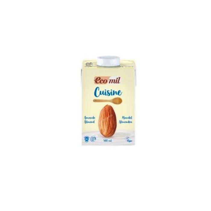 Ecomil Cuisine Almendra para Cocinar Bio 500ml - Alternativa Vegana sin Gluten a la Nata