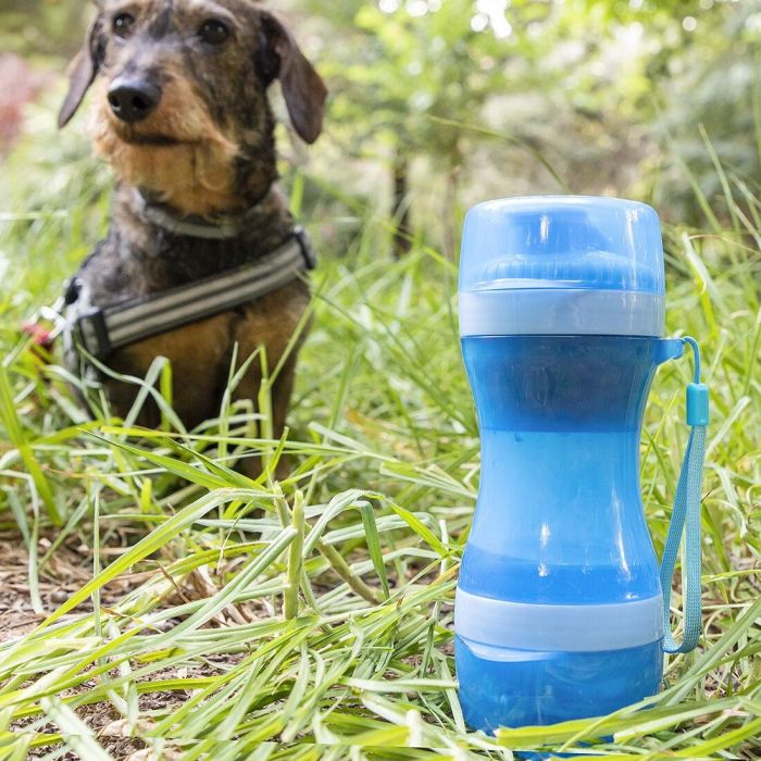 Botella con Depósito de Agua y Comida para Mascotas 2 en 1 Pettap InnovaGoods 0 Botella con Depósito de Agua y Comida para Mascotas 2 en 1 Pettap InnovaGoods 0