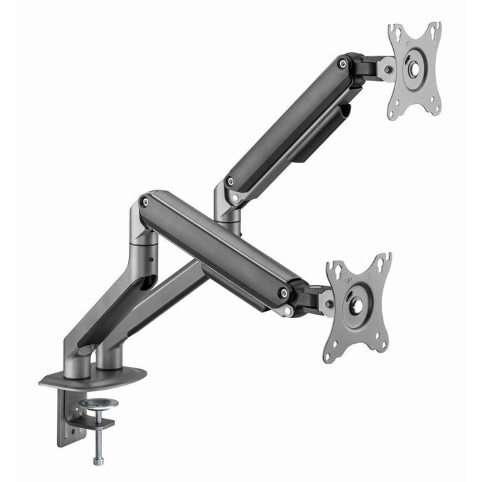 Gembird MA-DA2-05 Soporte de Escritorio para Monitor con Brazos Dobles, 32" (2-9 kg), Gris, Resortes Gas, VESA 75/100mm Gembird MA-DA2-05 Soporte de Escritorio para Monitor con Brazos Dobles, 32" (2-9 kg), Gris, Resortes Gas, VESA 75/100mm