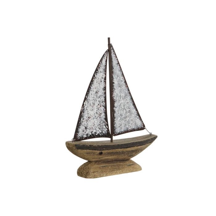 Figura Decorativa Home ESPRIT Blanco Natural Velero Acabado envejecido 26 x 6 x 34 cm 0 Figura Decorativa Home ESPRIT Blanco Natural Velero Acabado envejecido 26 x 6 x 34 cm 0