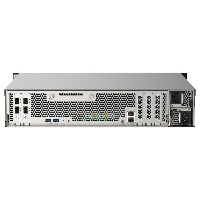 QNAP TS-h2490FU-7302P-128G NAS All-Flash 24 Bayas U.2 (2U) - Procesador AMD EPYC 7302P 16C/32T, 128 GB DDR4 RAM, 2x2.5GbE + 4x25GbE SFP28, RAID ZFS, QuTS hero 5