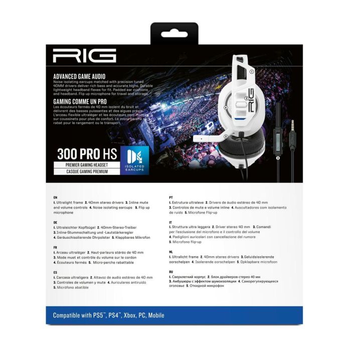 Auriculares con Micrófono Gaming Nacon RIG 300 PRO HS Blanco 31