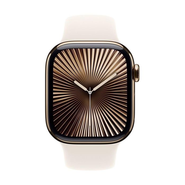 Apple Smartwatch Watch Series 10 A3001 GPS Dorado Titanio 42mm con Pantalla Retina OLED Always-On y Sensores de Salud Avanzados