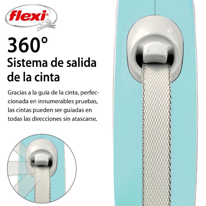 Flexi Correa Retráctil New Comfort S Cinta 5M Azul Claro Bicolor para Perros Pequeños, Mayor Control y Compatible Accesorios 1 Flexi Correa Retráctil New Comfort S Cinta 5M Azul Claro Bicolor para Perros Pequeños, Mayor Control y Compatible Accesorios 1