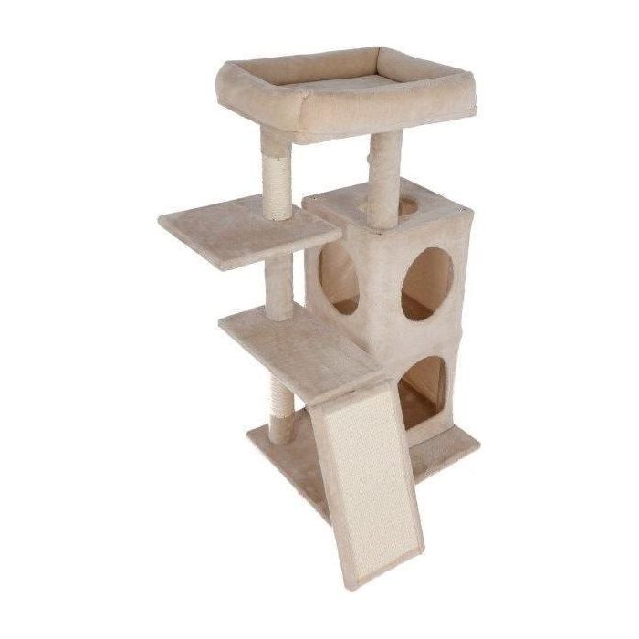 Rascador para gatos 100 cm - ALESSIA - KERBL - Suave - Nicho de dos pisos 1 Rascador para gatos 100 cm - ALESSIA - KERBL - Suave - Nicho de dos pisos 1