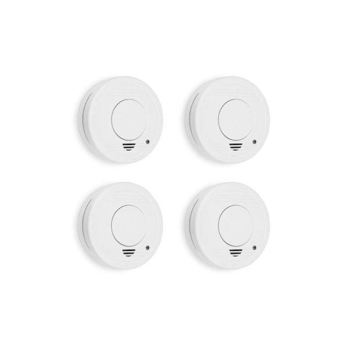 Smartwares 10.100.41 Detector de Humo Fotoeléctrico, 4 Unidades, Batería 1 Año, Alarma 85 dB, Función Silencio, 10 Años de Vida Útil 0 Smartwares 10.100.41 Detector de Humo Fotoeléctrico, 4 Unidades, Batería 1 Año, Alarma 85 dB, Función Silencio, 10 Años de Vida Útil 0