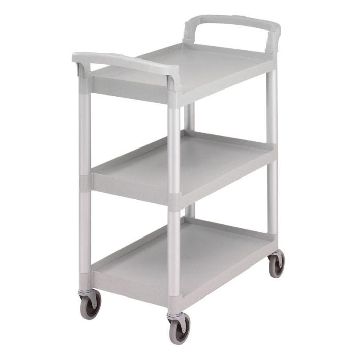 CAMBRO - BC331KD-480 - Carro de servicio con 3 baldas de 62 x 40 cm - 96,5 x 41 x 83,5 cm - Gris moteado
