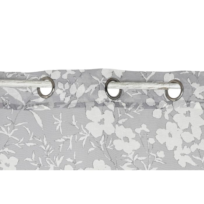 Cortina Romantico DKD Home Decor Gris 260 x 140 cm (2 Unidades) 1