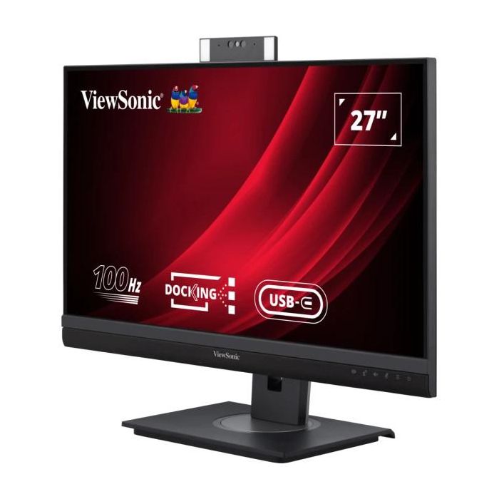 ViewSonic VG2757V-2K Monitor 27" QHD IPS Sin Marco con Webcam Zoom Certified, USB-C 90W, HDMI, DisplayPort Daisy Chain 2