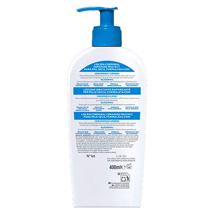 Mixa Ceramide Protect Loción Corporal Hidratante Piel Seca 400 ml Hipoalergénico Sin Fragancia