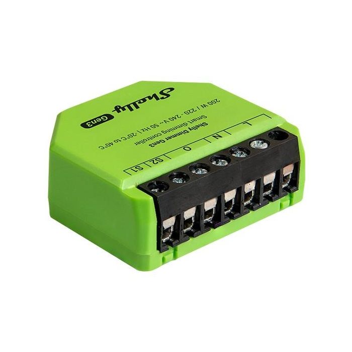 Shelly Relé Dimmer Gen3 LED Luz Controlador con Función de Medición Empotrado