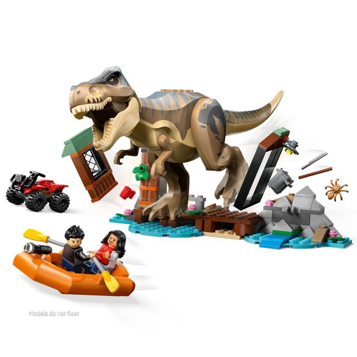 LEGO 76975 Jurassic World El Renacer Set Construcción Huida por el Río y Caza T. rex Articulado con Bote y Minifiguras 2
