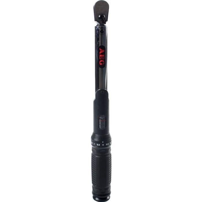 AEG Llave Dinamométrica Ajustable 21-119 Nm para Zócalo 1/2'' de Acero Cromo Vanadio con Caja Rígida AEG Llave Dinamométrica Ajustable 21-119 Nm para Zócalo 1/2'' de Acero Cromo Vanadio con Caja Rígida