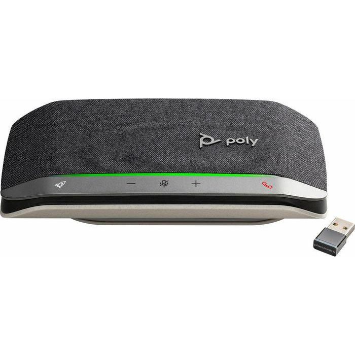 Poly Sync 20 Altavoz Inteligente USB/Bluetooth Portátil para Conferencias y Música con Batería de 20 Horas, Reducción de Ruido