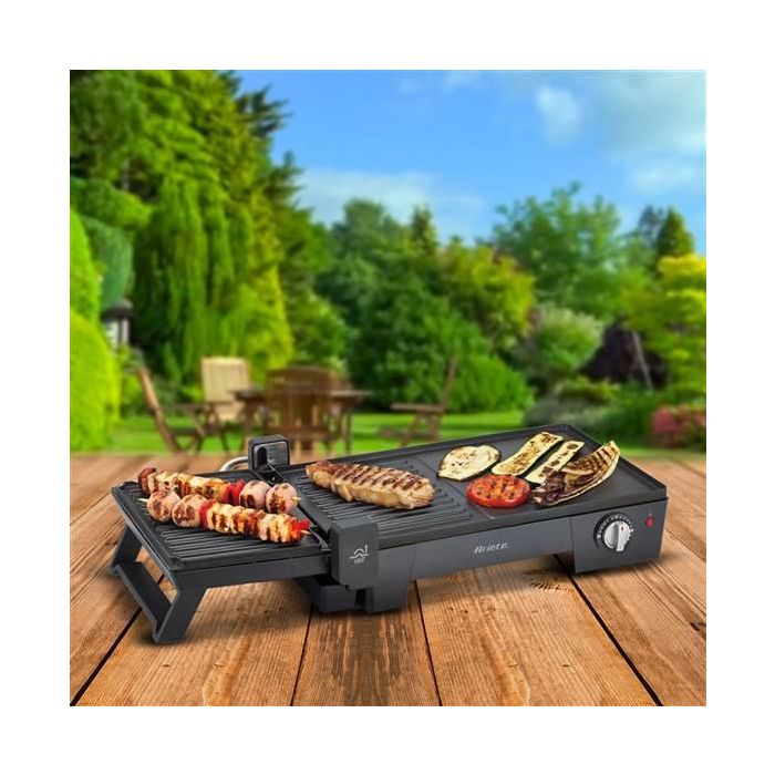 Ariete 1916 Grill Eléctrico 3 en 1 Multifunción | Plancha y Parrilla para Bocadillos y Carne | Apertura 180º | Placas Antiadherentes 11