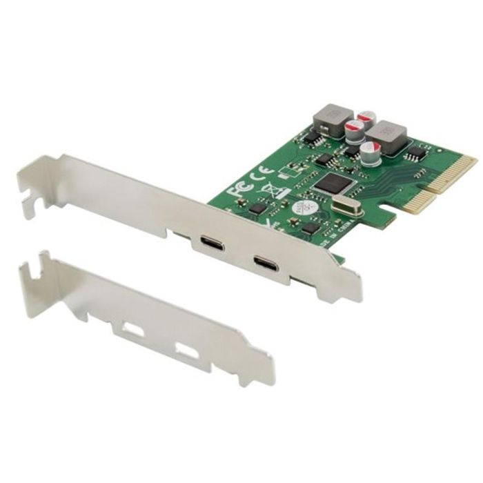 Conceptronic Tarjeta PCI Express 4X con 2 puertos USB-C USB 3.2 Gen 2 SuperSpeed (10 Gbps) para PC de escritorio
