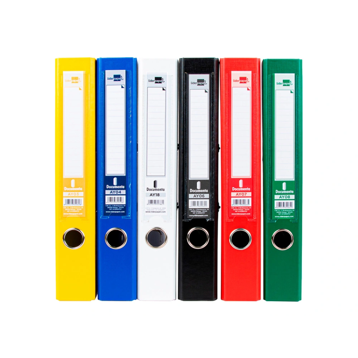 Liderpapel Archivador de palanca Documenta classic A4 Forrado PVC Rado Lomo 52 mm Colores Surtidos 3