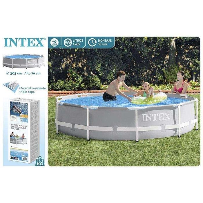 Piscina Desmontable Intex Prism Frame 4485 L (305 x 76 cm) Redonda 2 Piscina Desmontable Intex Prism Frame 4485 L (305 x 76 cm) Redonda 2