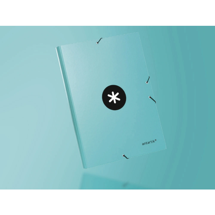 Antartik Carpeta Gomas Tres Solapas Cartón Forrado A4 Color Menta 9