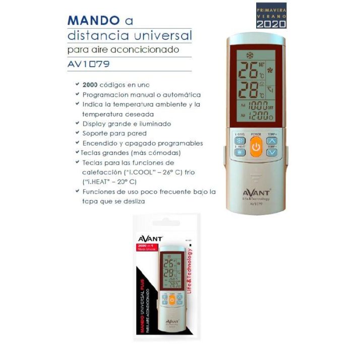 Avant Mando a Distancia Aire Acondicionado Plus - 2000 Códigos