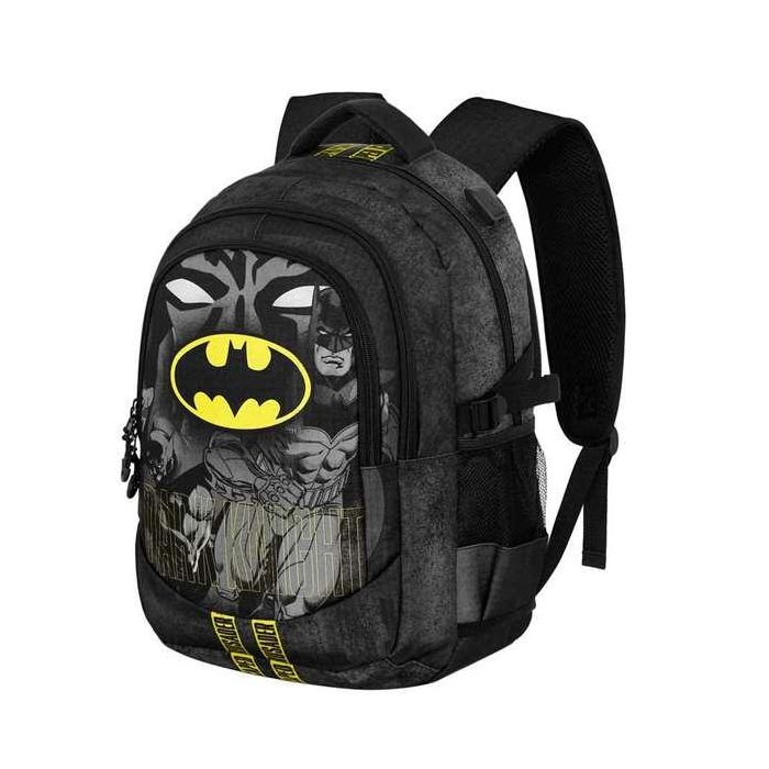 Karactermania Mochila Batman Run. Plus FAN Caped Negro 44x34x21cm Ripstop Compartimentos USB 3