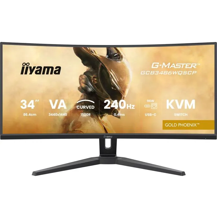 Iiyama Monitor Curvo G-MASTER GOLD PHOENIX 34" 240 Hz Panel VA 0,4 ms 0 Iiyama Monitor Curvo G-MASTER GOLD PHOENIX 34" 240 Hz Panel VA 0,4 ms 0