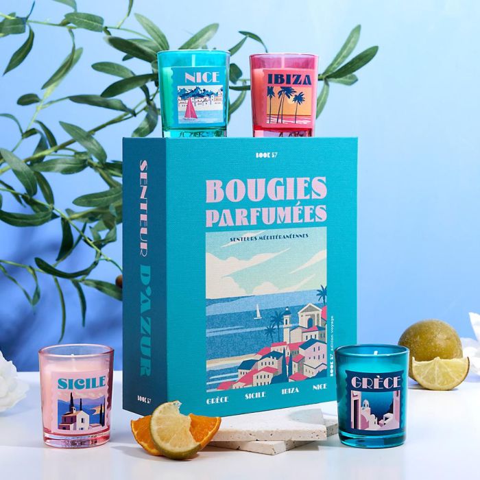 Home Deco Factory Juego de 4 Velas Perfumadas Colección Dolce Vita Viaje Vidrio/Cristal 1 Home Deco Factory Juego de 4 Velas Perfumadas Colección Dolce Vita Viaje Vidrio/Cristal 1