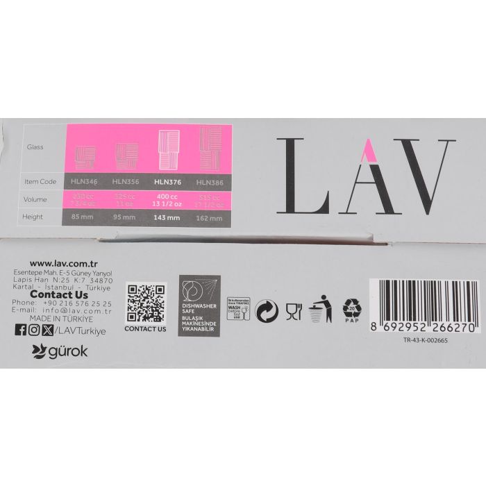 Set 4 Vasos Helen 400 cc Color - LAV (6 Cajas) 9 Set 4 Vasos Helen 400 cc Color - LAV (6 Cajas) 9
