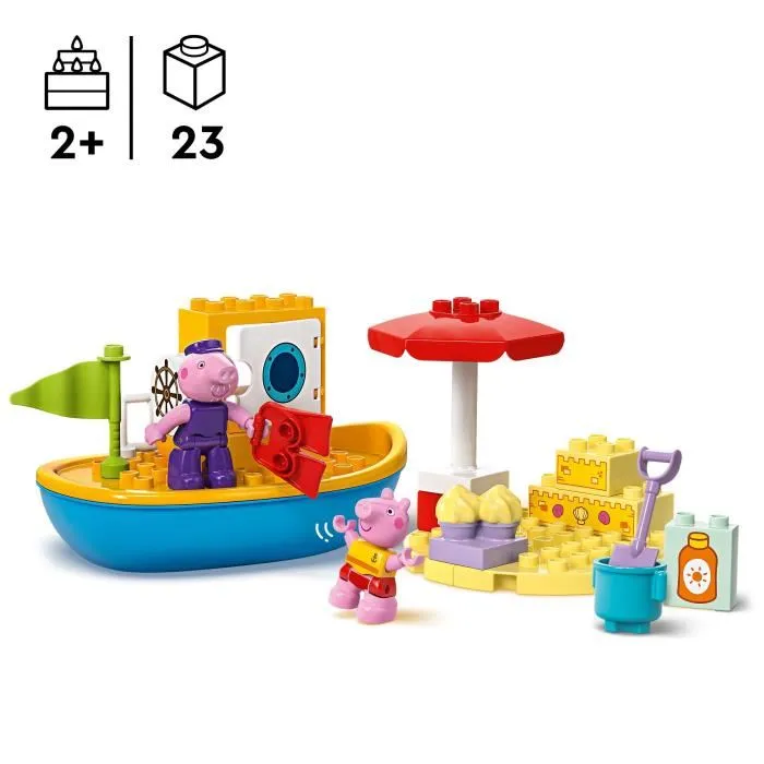 Lego DUPLO 10432 Paseo en Barco de Peppa Pig - Set de Juego de Baño para Niños Pequeños 1